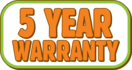 5 Year Warranty