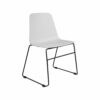 LAYLASLED G LAYLA Sled Base Chair Gray Shell Front Side