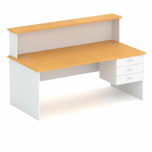 Wonder Reception Desk Beech/White