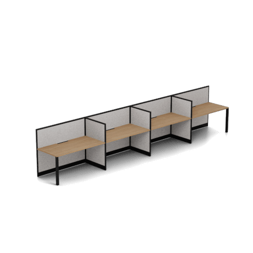 Quiet 4 Person Single Side Desk