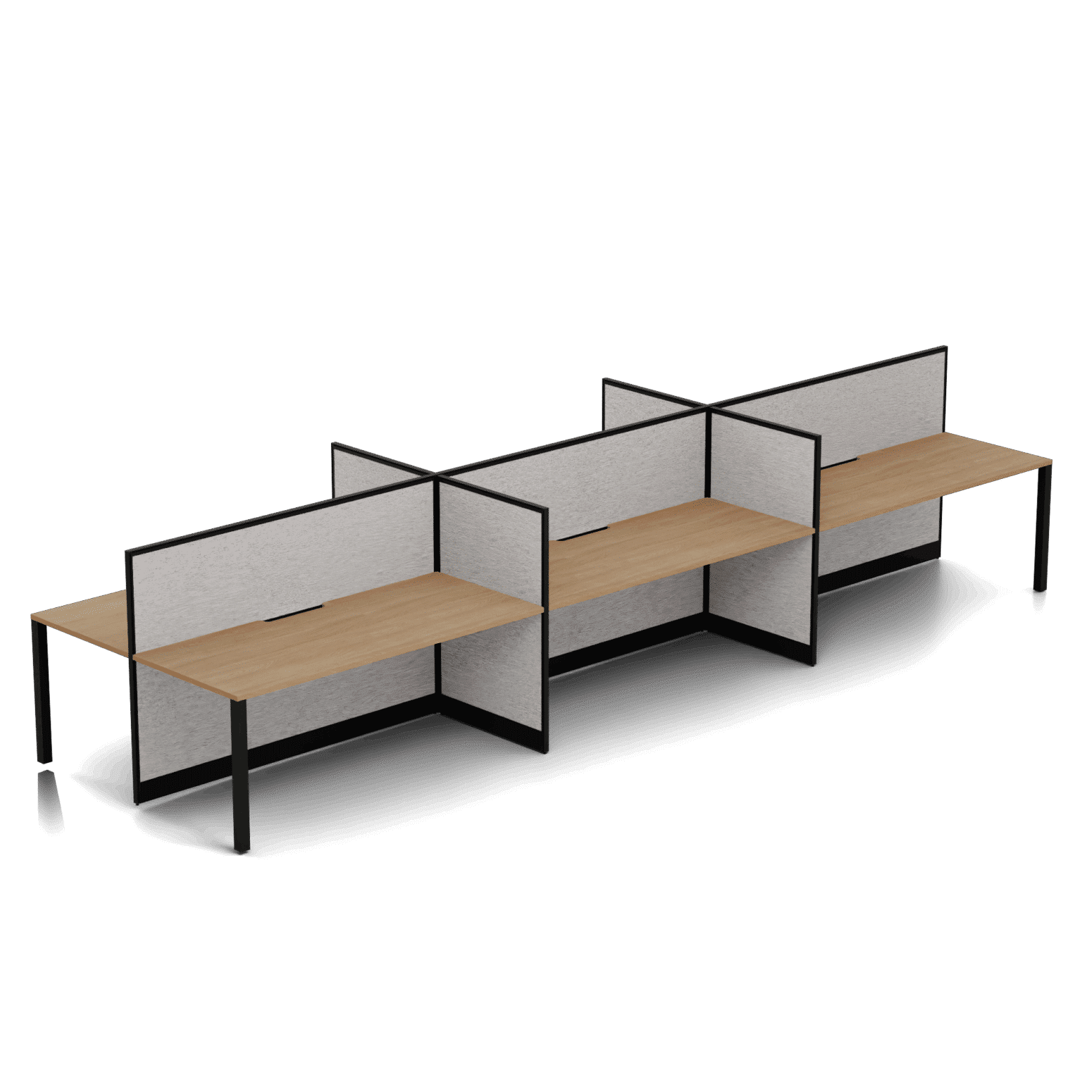 Quiet 6 Person Double Desk
