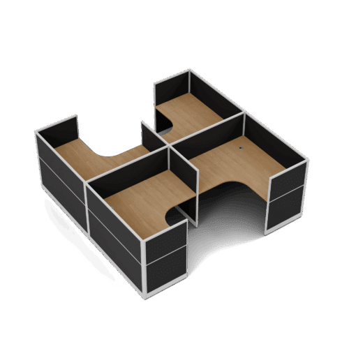 Quiet 4 Person H Pod + End Screens