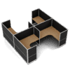 Quiet 4 Person H Pod + End Screens