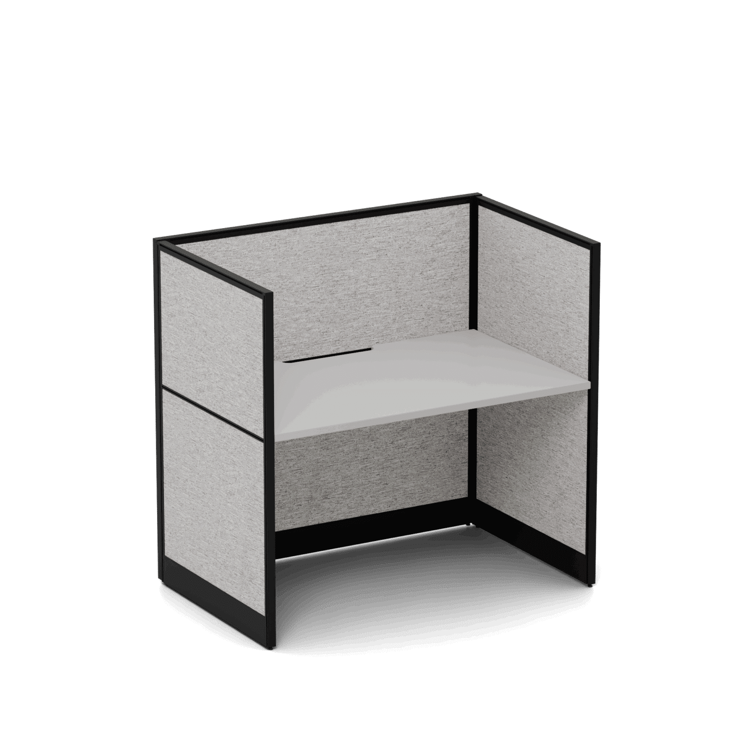 Quiet 1 Person Single Side Desk + End Screens