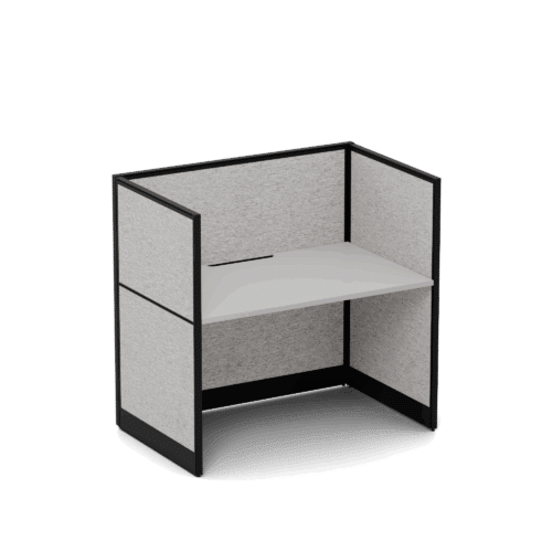 Quiet 1 Person Single Side Desk + End Screens