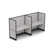 Quiet 2 Person Single Side Desk + End Screens
