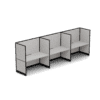 Quiet 3 Person Single Side Desk + End Screens