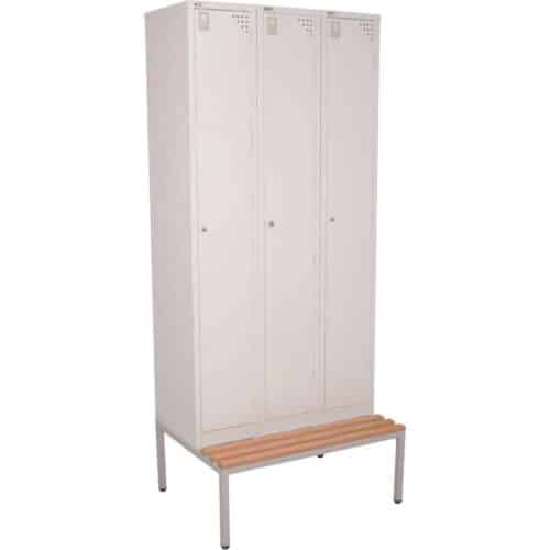 Single Door Steel Lockers with Bench Stand and Locks