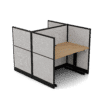 Quiet 2 Person Double Desk + End Screens + Ascend Frames