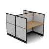 Quiet 2 Person Double Desk + End Screens