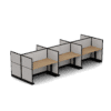 Quiet 6 Person Double Desk + End Screens + Ascend Frames