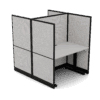 Quiet 2 Person Double Desk + End Screens + Ascend Frames
