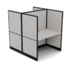 Quiet 2 Person Double Desk + End Screens