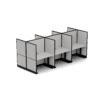 Quiet 6 Person Double Desk + End Screens + Ascend Frames