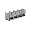 Quiet 8 Person Double Desk + End Screens + Ascend Frames