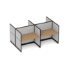 Quiet 4 Person Double Desk + End Screens
