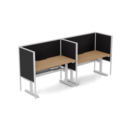 Ascend 2 Person Inline Desk + End Screens