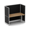 Quiet Height Adjustable 1 Person Inline Desk + End Screens