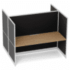 Quiet 2 Person Double Desk + End Screens