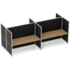 Quiet 4 Person Double Desk + End Screens