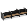Quiet 6 Person Double Desk + End Screens