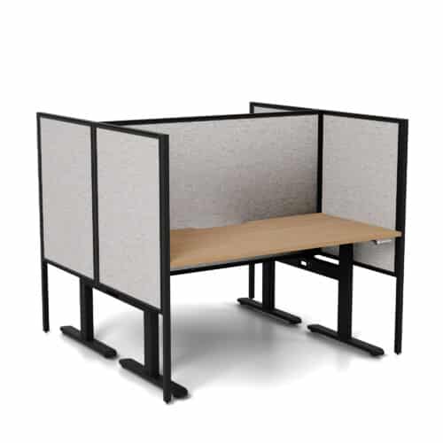 Ascend 2P Desk with Mid Mount Screen