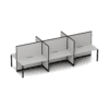 Quiet 6 Person Double Desk