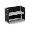 Quiet Height Adjustable 1 Person Inline Desk + End Screens