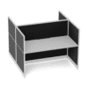 Quiet 2 Person Double Desk + End Screens