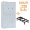 2 Door Steel Lockers with Stands