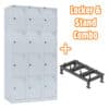 4 Door Steel Lockers with Stands