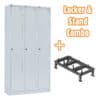 Single Door Steel Lockers with Stands