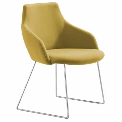 Gold Sled Base Visitors Chair