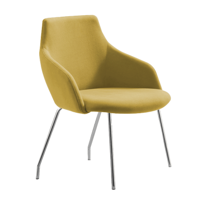 Gold 4 Leg Visitors Chair