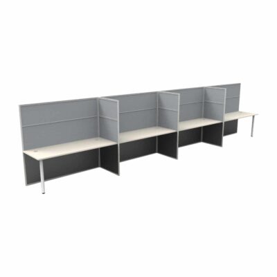 Super Office Screen 4 Person Single Sided Desk