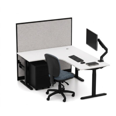 Ascend Corner Workstation with Screen