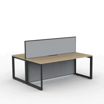 Alto Screen 2 Person Double Desk with Loop Legs