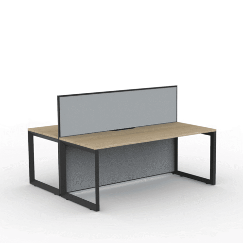 Alto Screen 2 Person Double Desk with Loop Legs
