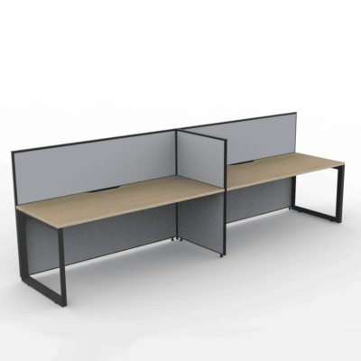 Alto Screen 2 Person Single Sided Desk with Loop Legs