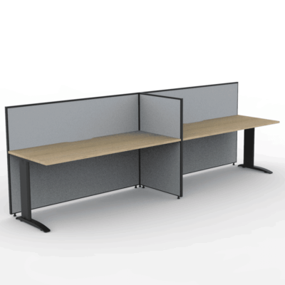 Alto Screen 2 Person Single Sided Desk with Span Legs