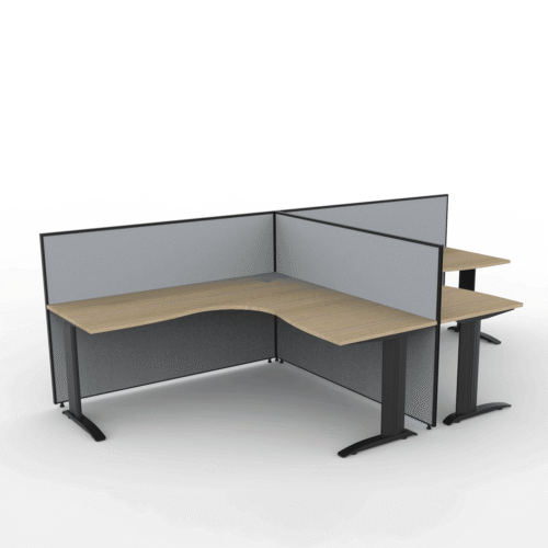 Alto Screen 2 Person T Shape Workstation with Span Legs