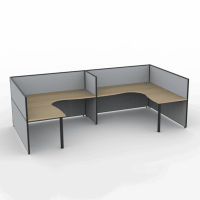 Alto Screen 2 Person U Shape Workstation