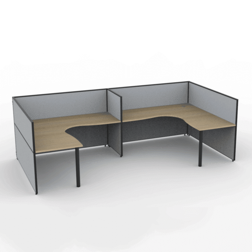Alto Screen 2 Person U Shape Workstation