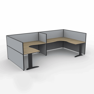 Alto Screen 2 Person U Shape Workstation With Span Leg