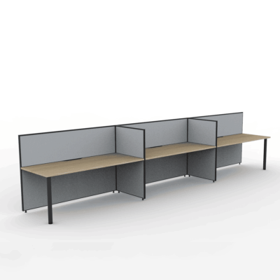 Alto Screen 3 Person Single Sided Desk