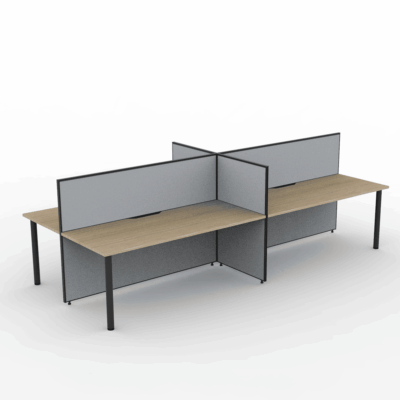 Alto Screen 4 Person Double Desk