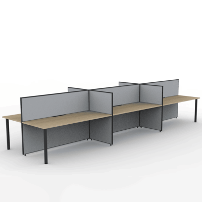 Alto Screen 6 Person Double Desk