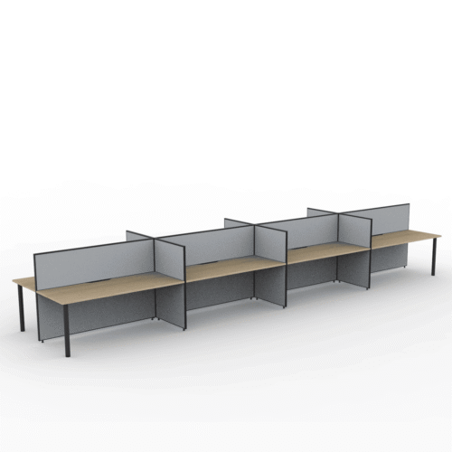 Alto Screen 8 Person Double Desk