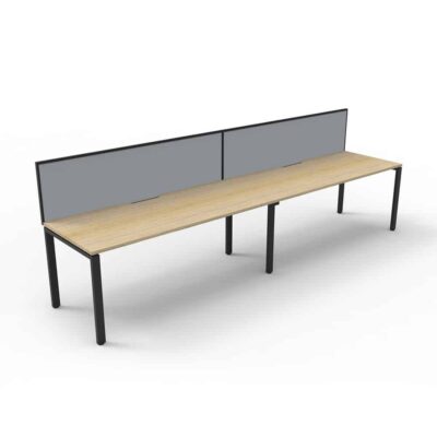 Avenger Mercury 2Person Single Sided Desk With Screen