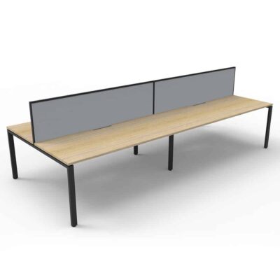 Avenger Mercury 4Person Double Sided Desk With Screen